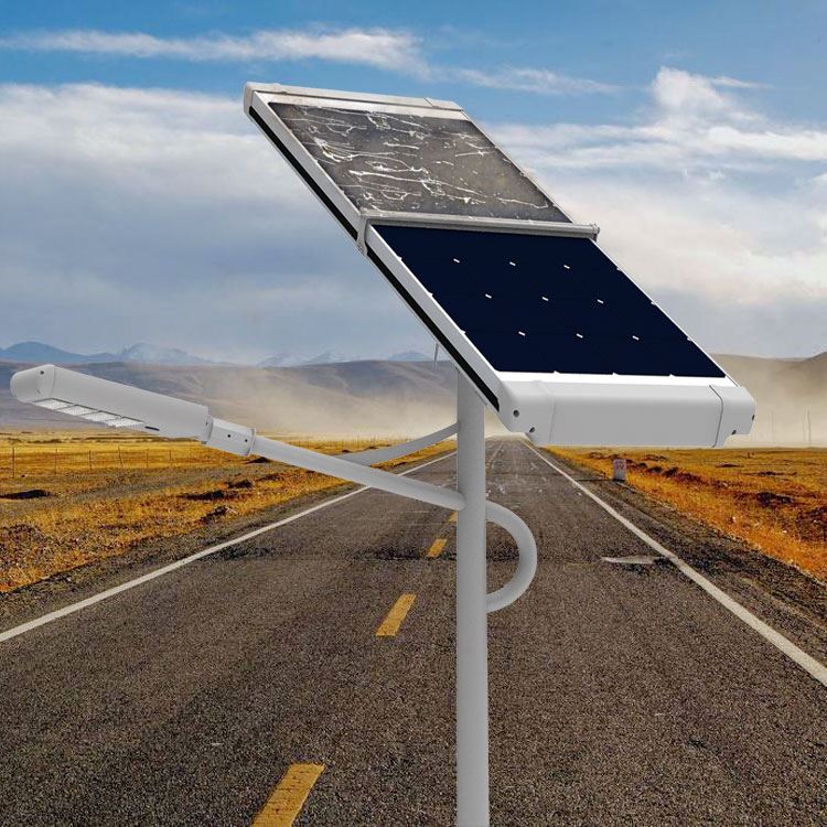 All in two autonomous solar panel street light