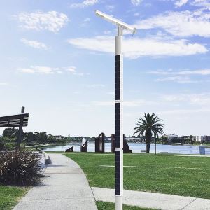 70W 7000lm Integrated Solar Powered Garden Lights Street Light Road Lamp Waterproof Pole/Wall Lighting with 15% Conversion Rate Solar Panel